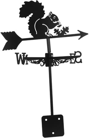 SEWOART Girouette Décorative Dextérieur En Fer Avec Écureuil Pour Toit De Jardin