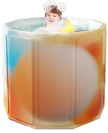 manhegari Folding Bathtub Adult,Thickened Full Body Washing Tub for Women Male - Installation-Proof Foldable Thicken Hot Water Washing Bucket