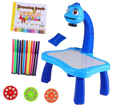 Yardwe Tableau à Dessin Plastique Pour Garçon Fille Outil Pédagogique Amusant Avec Projecteur Matériel Éducatif Pour Peindre
