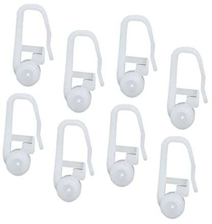 POPETPOP Ganchos Obsequios para Cortinas De Cama 100 Pcs Plástico Resistente Rodillo Deslizante Flexible para Cortinas Corredizas y Pesadas