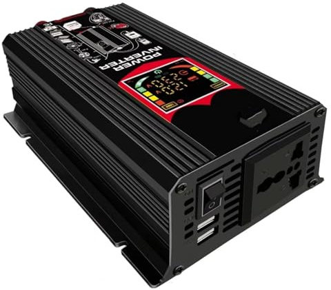Convertidor Inversor Coche 6000 W 12 V A 110 V 220 V Convertidor Fuente Alimentación Onda Sinusoidal Modificada Adaptador Y Transformador Voltaje Inversor De Corriente(12V to 220V)