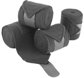 Sharplace Confezione da 4 Fasce per Le Gambe del Cavallo, Cinghie Universali per La Protezione delle Gambe del Cavallo per Tutto Il Corpo, Accessori per Cavalli, Grigio