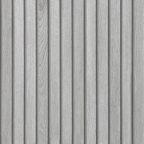 JSEVEM Papier peint adhésif extra large et épais à rayures 3D en bois gris imitation bois gris, 40 cm x 3 m, autocollant pour meubles, chambre à coucher, salle de bain