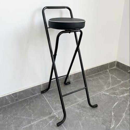 Stoolzfaid Sgabello Bar Pieghevole con Schienale,Sgabello da Bar Pieghevole Portatile,Salvaspazio,Nessun Montaggio Richiesto,per Cucina,Casa,Giardino,Bar(Adatto per banconi Alti 110 cm)