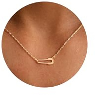 DCNCLADY Kette Gold Damen Sport Western Anhänger Schmuck Geschenk | 14K Vergoldet,Mond,Stern,Schmetterling,Baseball,Davidstern,Leichtgewichtig,Sicherheitsnadel,Hypoallergen,Modischer Schmuck