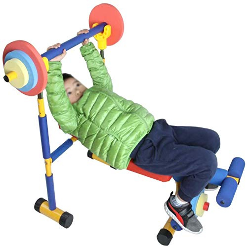 Spaß- und Fitness-Trainingsgeräte für Kinder: Multifunktionale Gewichtbank, Roman-Stuhl, verstellbare Bauch-Sit-up-Bank, Abstiegsbank, Flachbank