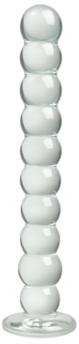 SXOVO 10 Kugeln Glas Analplug Analkugeln, Kristall Anal Butt Plug Analsexspielzeug Analdildo, Lang Analplug G-Punkt Prostata Stimulator Für Frauen Männer