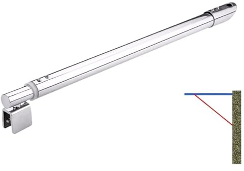 Barre de support pour porte de douche en acier, Barre de Support for écran douche, en acier inoxydable 304, longueur tige fixe 300-800mm for porte verre(L300mm-500mm)