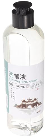 SOLUSTRE Pinselreiniger und Entfernen von Ölfarben Reinigungsflüssigkeit aus Kunststoff 300ml zum Schutz der Pinselhaare für Malutensilien und Kunststudenten