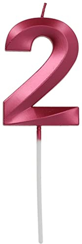 Folat 18882 Candle Glamour Number 2 Red Metallic