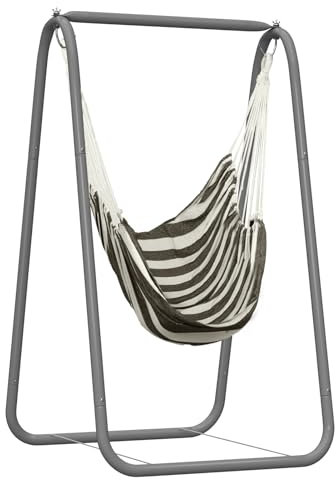 Altsuceser Soporte para silla de hamaca, soporte para columpio, carga máxima de 220 libras, silla hamaca con soporte, hamaca resistente con soporte incluido, silla hamaca para interiores y exteriores,