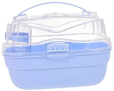 DECOMELODY Tragbare Kleintier Transportbox für Hamster und Ratten Kompakt Atmungsaktiv mit Belüftungsschlitzen Leichter Reise Käfig für Ausflüge und Camping Geeignet für Kleine Haustiere