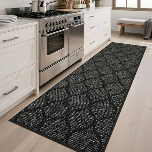 COSY HOMEER Tapis de Cuisine antidérapant 60 x 180 cm, Gris foncé