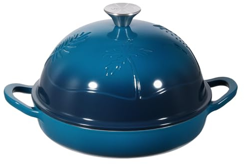 VEVOR Enameled Cast Iron Dutch Oven, 5 Quart Pot for Sourdough Bread Baking, Heavy-Duty Cookware Pan with Lid and Dual Handles, Oven Induction Compatible up to 500℉, for Cooking Roasting