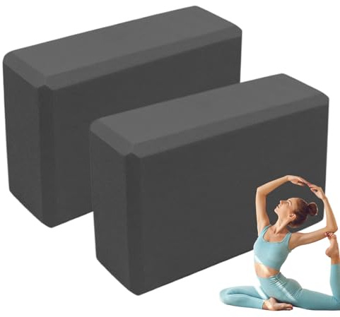 Yoga Blöcke 2er Set - 9 x6 X3 Yogaklötze Aus EVA Schaumstoff, Rutschfest Leicht, Für Yoga Pilates Training, Klötze Für Pilates,Yogablocks Damen Herren, Bietet Unterstützung Und Stabilität Für Fitness