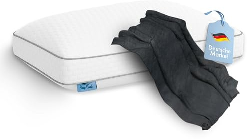 Antischnarchkissen 60x35cm - Seitenschläferkissen mit Memory Foam Füllung - Ergonomisches Kopfkissen - Premium Nackenstützkissen - Orthopädisches Kissen - Bequemes Schlafkissen & Nackenkissen