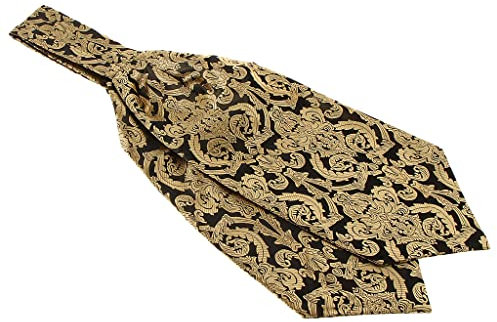 P Prettyia Herren Krawattenschal Paisley Jacquard Krawatte Taschentuch Ascot