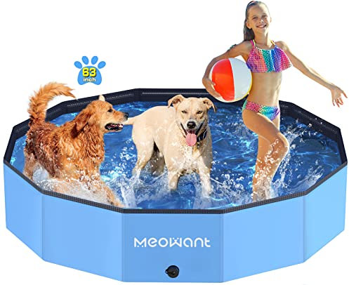 Meowant Piscina per Cani, PP piscina per cani pieghevole e portatile per cani, 2025 Nuovo vasca da bagno per cani, Vasca per animali adatta a cani di grossa taglia XL(160×30cm)