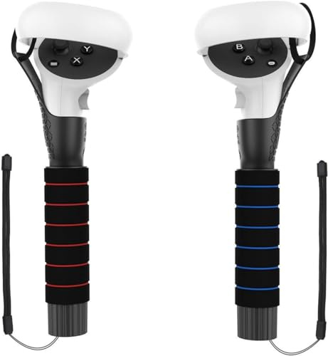 UPOK Grips Extension for Oculus Quest 2 - Long Arms Gorilla Tag Accessories, Meta Quest2 Controllers Attachment Anti-Sweat Comfortable Sponge Enhance Waving Speed, Small Hands Design Handle