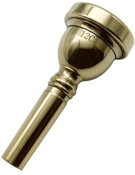 Missmore Trombone Mouthpiece 12C，Gold Plated (12C-Gold)
