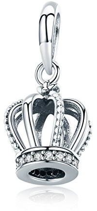 Krone Charms Anhänger Sterling Silber Perlen passen Pandora Charms Armband Halskette Schmuck Geschenke für Frauen Damen