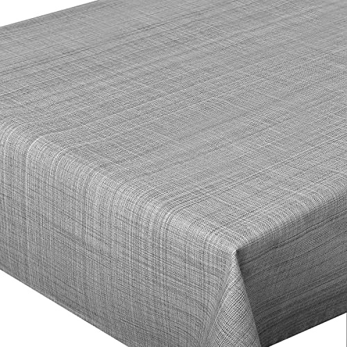 Tischdecke Samba Home, grau, 140x280 cm, Fleckschutz, abwaschbar, für Indoor und Outdoor