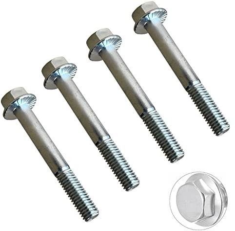 TERF® M8 X 60mm Serrated Flanged Hex Head Bolt M8 (8mm) X 60mm Serrated Flanged Hexagonal Head Set Screw Bolts - Pack of 10