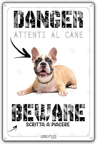 Personalisiertes Schild Vorsicht vor Hund DANGER Zonen Kennzeichnung