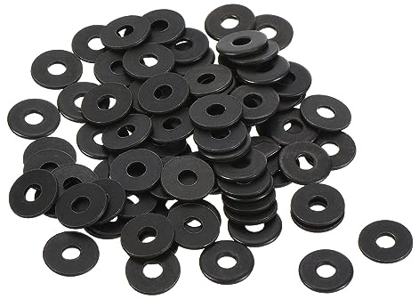 QUARKZMAN M3 x 10 x 1mm Plate Rondelle x 100pcs Noir Zinc Plaqué Joint Ensemble pour Décoration et Réparation