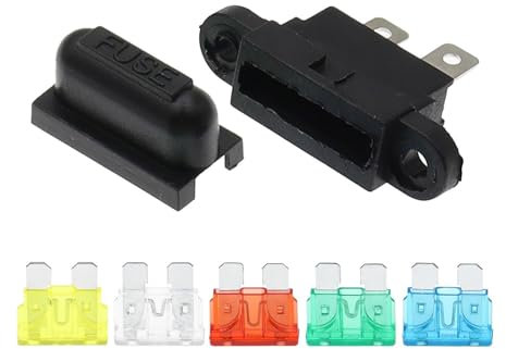 5-teiliges Set wasserdichter Auto-Standard-Mittelsicherungshalter + Auto-Boot-LKW ATC ATO-Flachsicherung 3A 5A 10A 15A 20A 25A 30A 35A 40A (Size : 1A)
