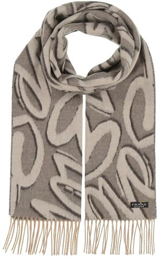 FRAAS Cashmink Schal 35 x 200 cm - Weicher als Kaschmir - Made in Germany - Schal mit Love-Print für Damen - Perfekt für Herbst und Winter Morning Grey