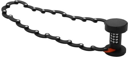 Hohe Sicherheit Fahrradschloss Faltschloss aus Metall mit Schlüssel, Zahlenschloss Fahrradschloss mit Halterung, 88cm Länge Fahrradschloß Kombinationsschloss für Mountainbike/BMX (Schwarz)