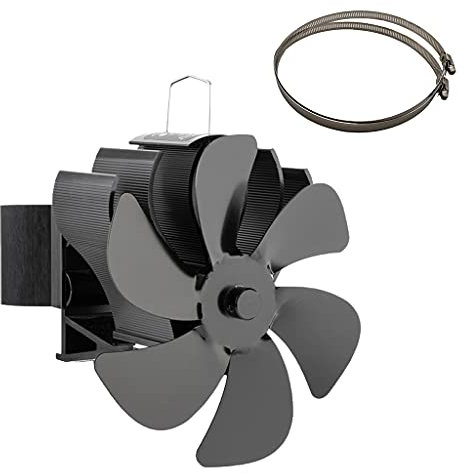 KieTeiiK Log Burner Fan, Stove Fans for Wood Burning Stove, Wood Burning Stove Fireplaces Quiet Maintenance Disperses Warm Air Through House Small for Your Home