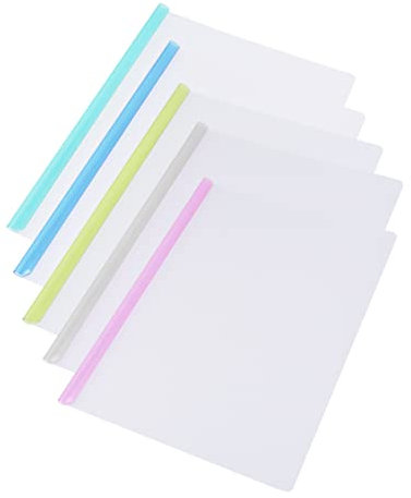 NUOBESTY 10stücke Aktenordner Mit Schiebestangenhalter Papier Aktenorganizer Und Berichtsordner Leicht Und Flexibel Rutschfester Verschluss Geeignet Für Zuhause Schule Und Büro