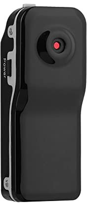 Fydun Videocamera DVR Mini DV MD80 con Batteria Al Litio Custodia in Lega di Piccole Dimensioni con Ricarica USB per Viaggi All'aperto (BLACK)