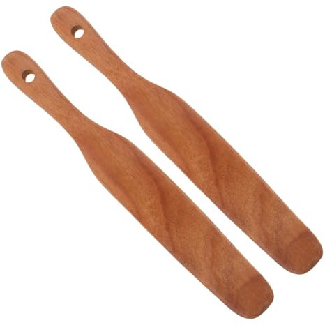 Cabilock 2piezas Espátulas Planas De Madera Para Queso Utensilios De Cocina Mango Ergonómico