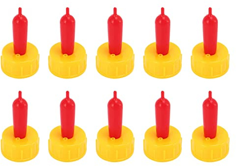 Quystetes 10 Piezas Chupete de Silicona Tetina para Bebida de Leche para Alimentar Cordero, Oveja, Potro, Ternero, FáCil de Roscar en la Botella de Coque