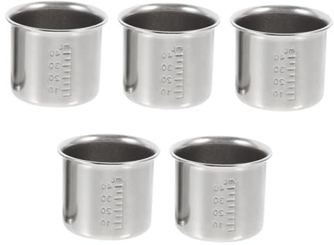 PRETYZOOM Taza Medidora De Metal 40ml Para Medicinas Inoxidable Resistente y De Limpiar