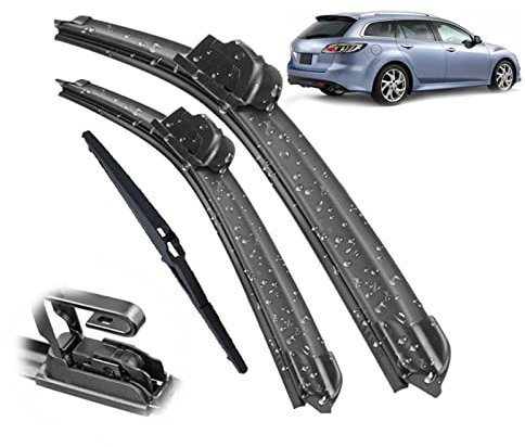 WILSEM For Mazda 6 Wagon GH1 2007-2012 Wiper Front & Rear Wiper Blades Set Kit Windshield Windscreen Window 24+16+14