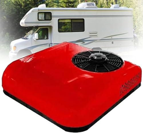 Aire acondicionado eléctrico de techo para coche, caravana, SUV, camión, furgoneta, caravana, 12 V/24 V, de estacionamiento, de montaje superior,Red-24V