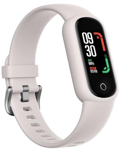 TOOBUR Fitness Tracker Watch with Heart Rate/Sleep Tracker Step Counter Pedometer, Activity Tracker with IP68 Waterproof, Smart Watch for Women Men with 14 Sports Compatible Android iOS, Beige