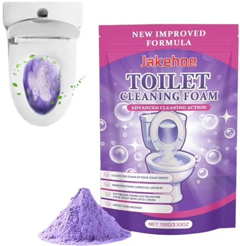 Fizzclean - Limpiador de inodoro, espuma de limpieza de inodoro Fizz Clean, espuma Insta-Action Fizzclean, polvo de limpieza de inodoros, limpiador de inodoro espumoso sin contacto (1 unidad)