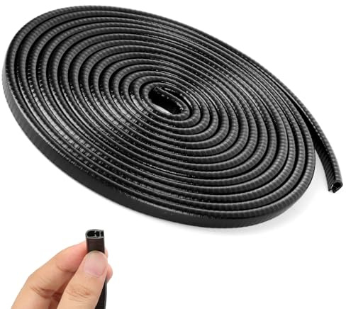 Protector de borde para guardabarros, 5m de protector de borde para puerta de coche, protector de goma en forma de U para la mayoría de coches como guardabarros, berlinas, camiones, SUV, ATV, barcos