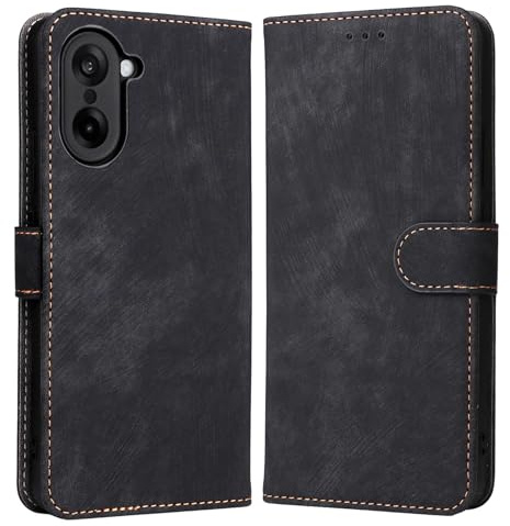 GOGME Oneplus Nord CE5 Fodral, Flip Plånbok Läderfodral med Kortplatser, RFID Stötsäkert TPU Skyddshölje - Svart