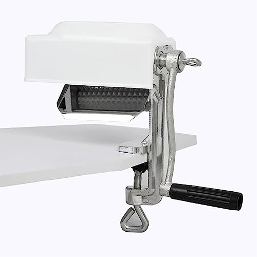 Manual Meat Tenderizer, Aluminum Alloy Clamp on Meat Cuber Tenderizer Metal Roller Machine with PP Roller for Home Kitchen Restaurants