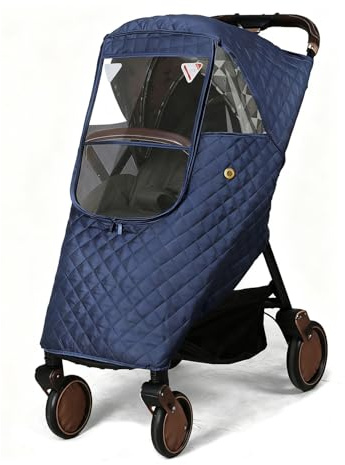 Winter Baby Stroller Rain Cover, Universal Baby Travel Weather Shield Stroller Warm Cover for Pushchair, Protect from Winter Rain Snow Wind Dust