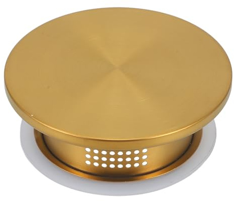 Angoily Ersatzdeckel aus Edelstahl für Wasserkrug mit Dichtung und Leicht zu Reinigen Geeignet für Zuhause und Restaurant Praktisches Krugzubehör in Gold