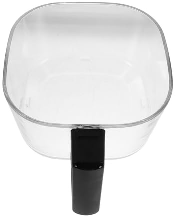 BIUDECO Recipiente Cristal Air Fryer de Vidrio 4,5 L, Cajón Extraíble para Freidora de Aire, Repuesto Cocina, Fácil Mantenimiento