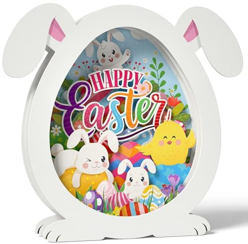 DISJOURNEY Easter Pop Up Cards - Multi-Layers 3D Bunny Pop Up Easter Greeting Cards for Kids - Handmade Cute Eggs Chick Easter Decoration Gift with Envelope, Message Area on Back