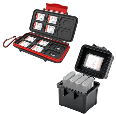 IPX5 Memory Card Case+Anti-Shock Camera Battery box